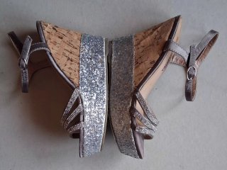 Sandali donna tacco alto Viamastra argento tg 36