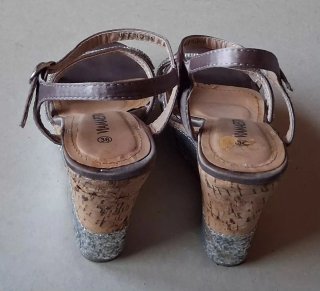 Sandali donna tacco alto Viamastra argento tg 36