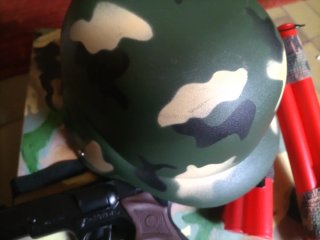 Caja camuflaje con disfraze