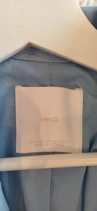 Americana de lino azul