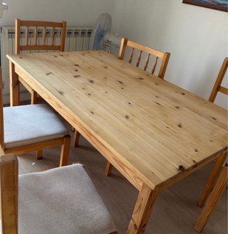Mesa de comedor de madera 120x70