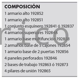 Conjunto Taller 8 Módulos S/Madera Alyco 192839