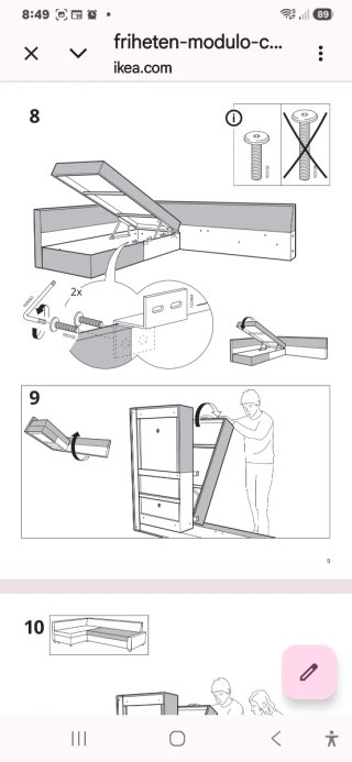 Estructura + Mecanismo Muelles IKEA FRIHETEN