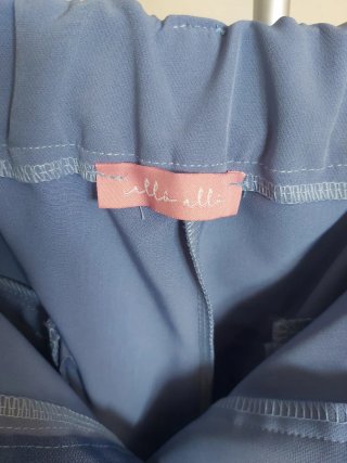 Conjunto Top Rayas y Pantalón Azul
