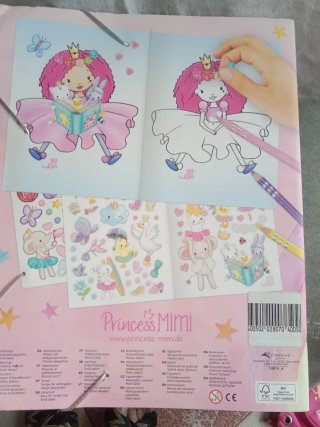 Lote niña colorear, cuento, pegatinas