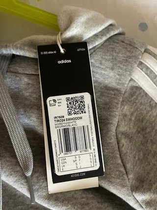 Sudadera Adidas Gris con Capucha y Logo