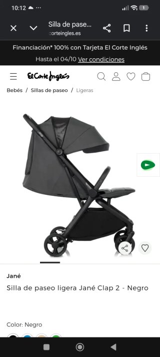 Carrito de bebé clap 2 Jane gris