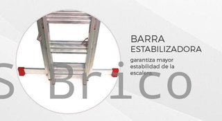 Escalera Aluminio 3x19 - 5+5+5 M - 80x25mm