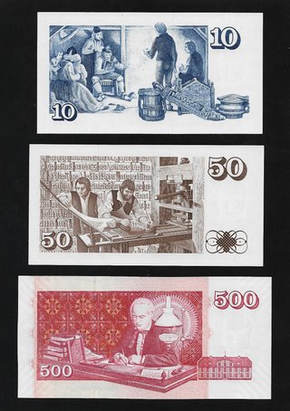 ICELAND LOTE 6 BILLETES 1961 + SIN CIRCULAR UNC