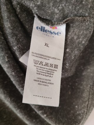 Camiseta Ellesse Italia Gris XL Unisex Retro