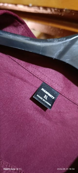 Camisa lisa hombre burdeos