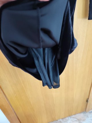 Vestido fiesta terciopelo negro.