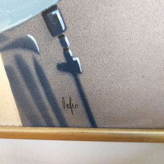 Quadro Orfeo su legno firmato
