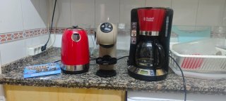 Kit 2 cafeteras y hervidor.