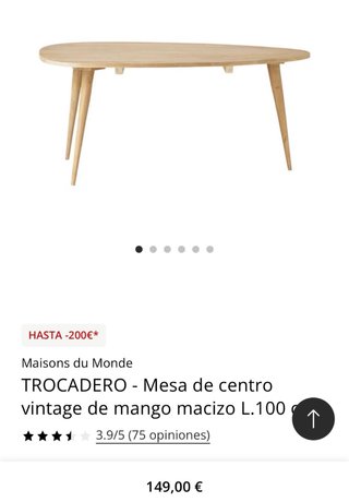 Mesa de centro Maisons du monde madera