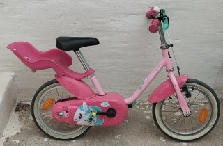 Bicicleta infantil rosa B'TWIN