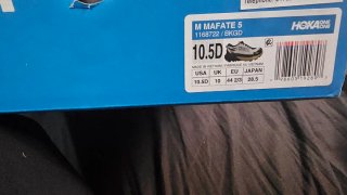 Zapatillas Hoka Mafate 5 T44⅔ Blanco Dorado