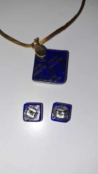 Conjunto Murano Glass Collar y Pendientes