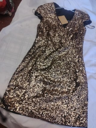Vestido fiesta lentejuelas S