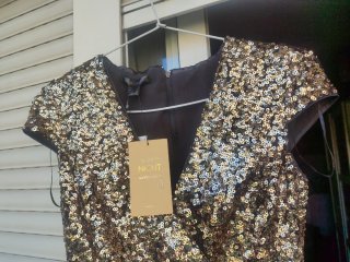 Vestido fiesta lentejuelas S