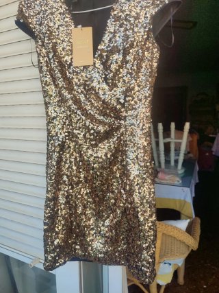 Vestido fiesta lentejuelas S