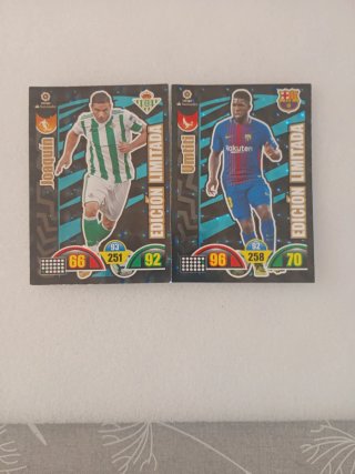 Cromos Fútbol Joaquín y Umtiti Edición Limitada