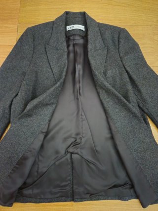 Chaqueta Zara Gris Mujer
