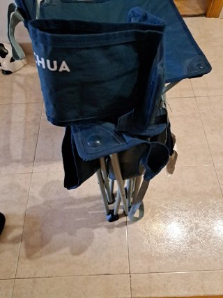 2 Sillas plegables Quechua azul y gris