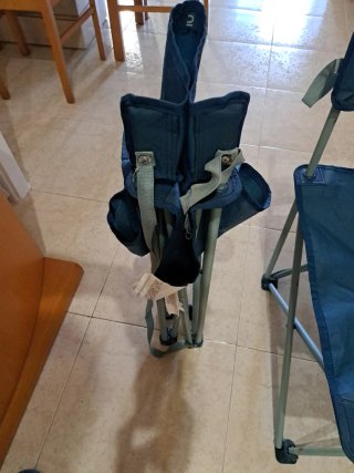 2 Sillas plegables Quechua azul y gris