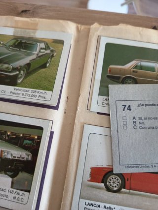 Álbum Cromos Coches Motor 16 completo