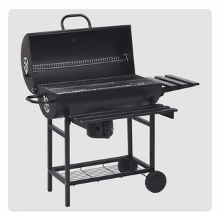 Barbacoa de metal negra, nueva a estrenar.