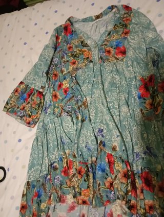 Vestido estampado floral multicolor