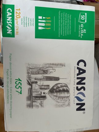 Papel Canson 1557 Dibujo Extra Blanco A2