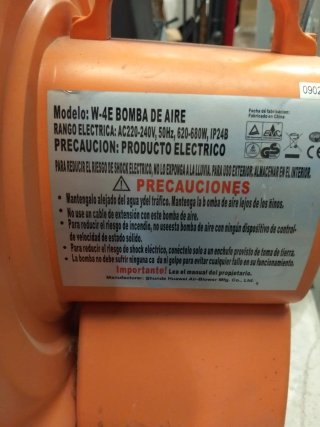 2 Bombas de aire eléctrica naranja