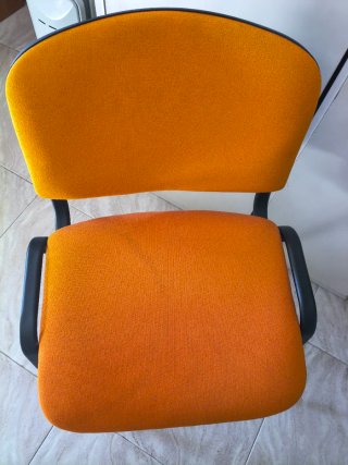 Sedie da ufficio/studio/cameretta verdi e arancion