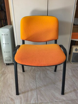 Sedie da ufficio/studio/cameretta verdi e arancion