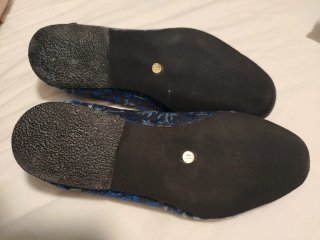 Mocasines William Dance Shoes Azules y negro.