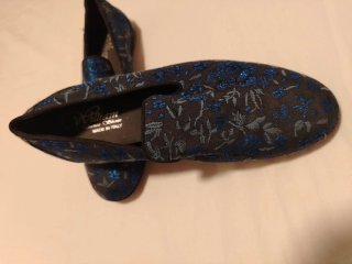 Mocasines William Dance Shoes Azules y negro.