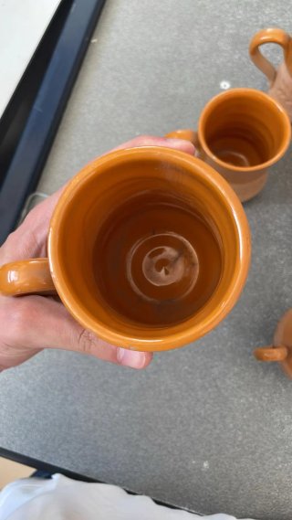 Set terracotta fatto a mano brocca tazze zuccherie