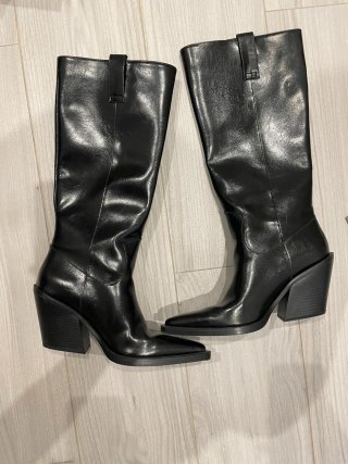 Botas Altas Estilo Cowboy - Talla 39 (Un solo uso)