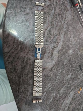 Correa de reloj plateada para SEIKO