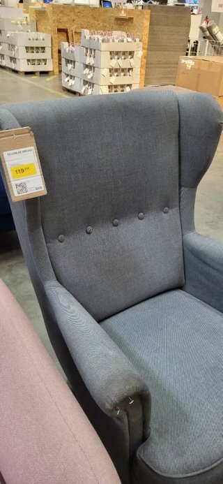 Sillón de tela gris IKEA