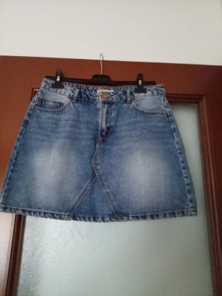 Gonna corta Stradivarius blu taglia XS
