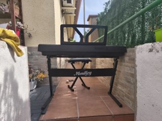 Teclado Piano con Soporte y Banqueta