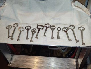 Lote de 11 llaves armario vintage