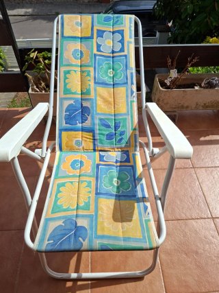 Tumbona plegable estampada
