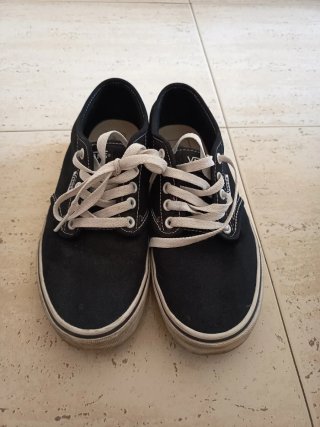 Zapatos Vans y Skechers.