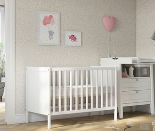 Cuna convertible IKEA SUNDVIK + colchón 60x120