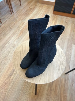 Botines negros de tela Talla 38