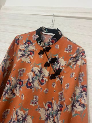 Blusa Zara stile orientale floreale - taglia XS